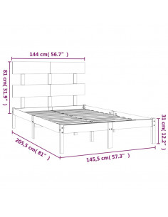 Giroletto in Legno Massello 140x200 cm