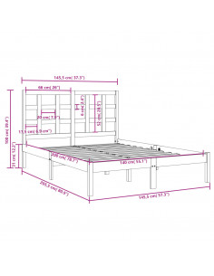 Giroletto in Legno Massello 140x200 cm