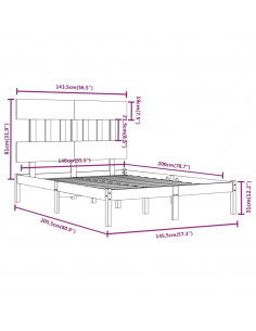 Giroletto in Legno Massello 140x200 cm
