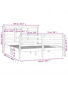 Giroletto in Legno Massello 150x200 cm King Size
