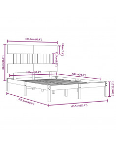 Giroletto in Legno Massello 150x200 cm King Size