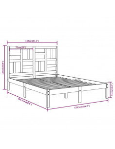 Giroletto in Legno Massello 150x200 cm King Size