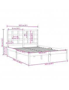 Giroletto in Legno Massello 160x200 cm