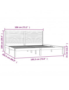Giroletto in Legno Massello 180x200 cm Super King