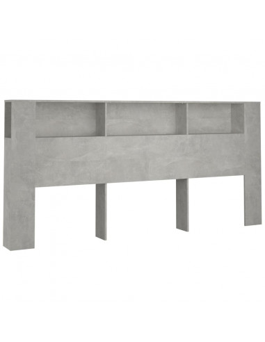 Testiera con Scomparti Grigio Cemento 220x18,5x104,5 cm