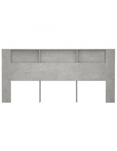 Testiera con Scomparti Grigio Cemento 220x18,5x104,5 cm