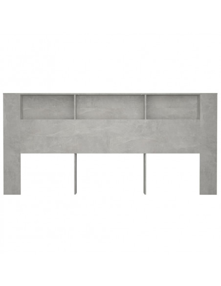 Testiera con Scomparti Grigio Cemento 220x18,5x104,5 cm