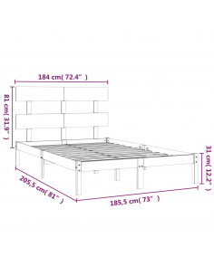 Giroletto in Legno Massello 180x200 cm Super King