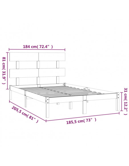 Giroletto in Legno Massello 180x200 cm Super King