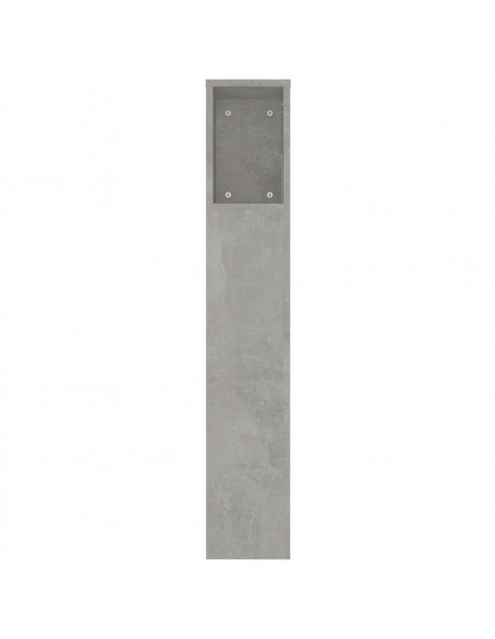 Testiera con Scomparti Grigio Cemento 220x18,5x104,5 cm