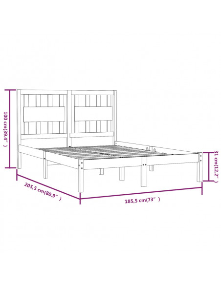 Giroletto in Legno Massello 180x200 cm Super King