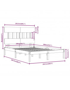 Giroletto in Legno Massello 200x200 cm