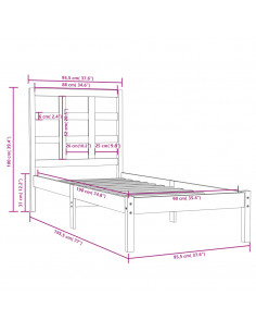 Giroletto in Legno Massello 90x190 cm Single