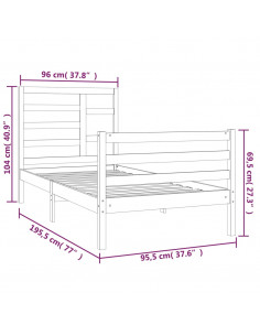 Giroletto in Legno Massello 90x190 cm Single