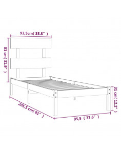 Giroletto in Legno Massello 90x200 cm
