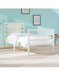 Giroletto in Legno Massello Bianco 75x190 cm Small Single