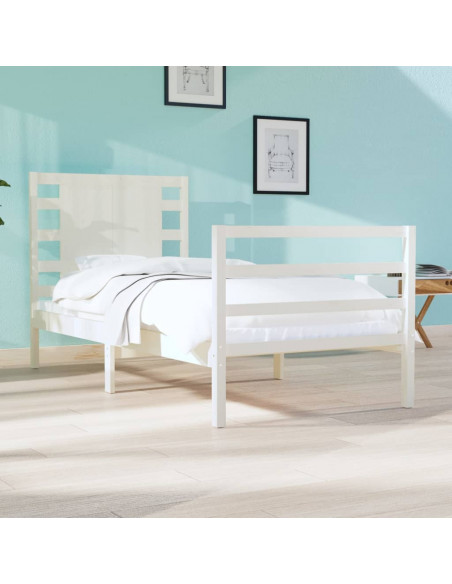 Giroletto in Legno Massello Bianco 75x190 cm Small Single