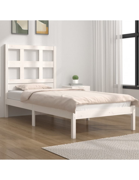 Giroletto in Legno Massello Bianco 75x190 cm Small Single