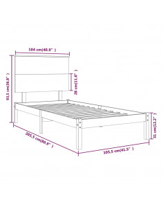 Giroletto in Legno Massello di Pino 100x200 cm