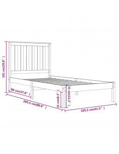 Giroletto in Legno Massello di Pino 100x200 cm