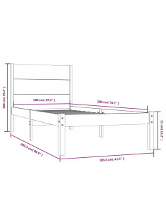 Giroletto in Legno Massello di Pino 100x200 cm