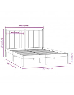 Giroletto in Legno Massello di Pino 140x190 cm
