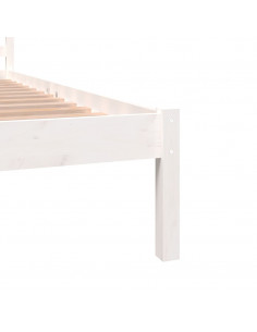 Giroletto in Legno Massello di Pino 140x190 cm Bianco