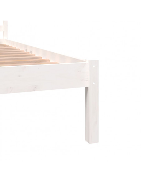 Giroletto in Legno Massello di Pino 140x190 cm Bianco