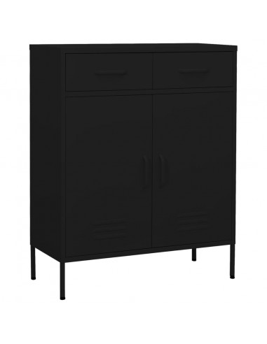 Armadietto Nero 80x35x101,5 cm in Acciaio