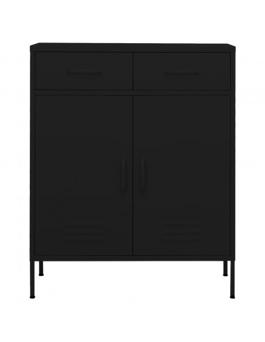 Armadietto Nero 80x35x101,5 cm in Acciaio