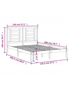 Giroletto in Legno Massello di Pino 140x200 cm