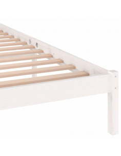 Giroletto in Legno Massello di Pino 140x200 cm Bianco