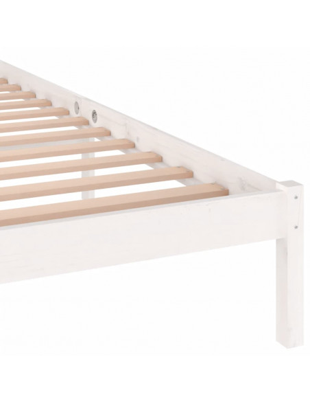 Giroletto in Legno Massello di Pino 140x200 cm Bianco