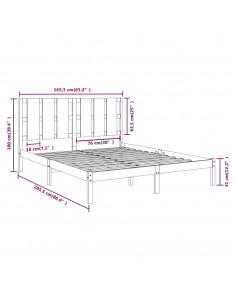 Giroletto in Legno Massello di Pino 160x200 cm