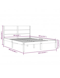 Giroletto in Legno Massello di Pino 160x200 cm