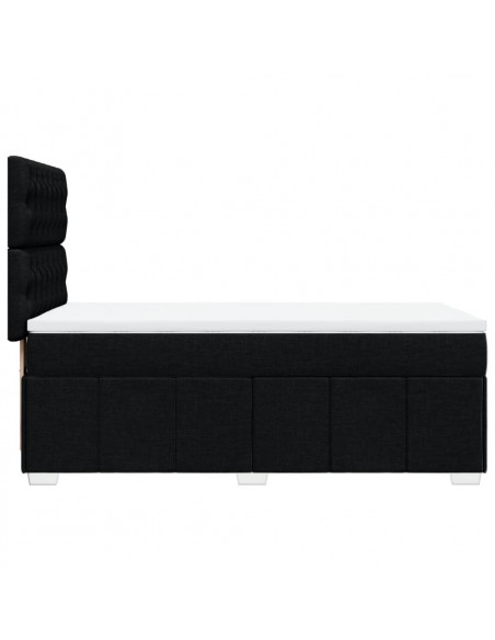Giroletto a Molle con Materasso Nero 80x200 cm inTessuto