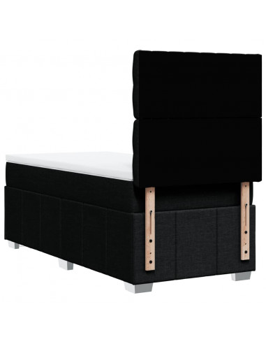 Giroletto a Molle con Materasso Nero 80x200 cm inTessuto