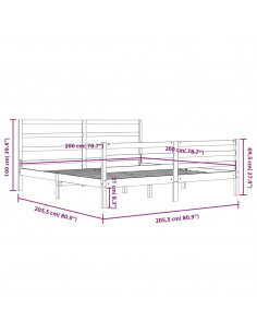 Giroletto in Legno Massello di Pino 200x200 cm