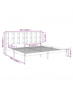 Giroletto in Legno Massello di Pino 200x200 cm