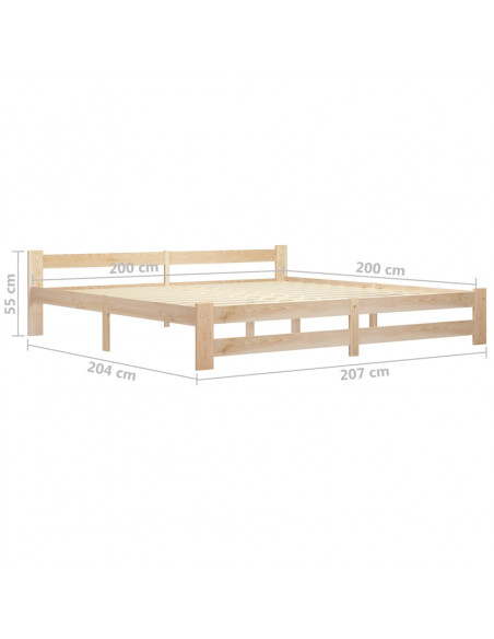 Giroletto in Legno Massello di Pino 200x200 cm
