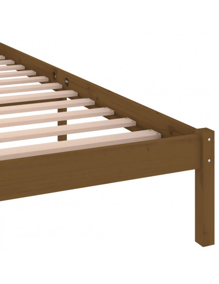 Giroletto in Legno Massello di Pino 200x200 cm Marrone Miele