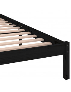 Giroletto in Legno Massello di Pino 200x200 cm Nero