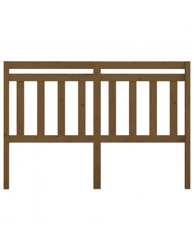 Testiera per Letto Miele 126x4x100 cm in Legno Massello di Pino