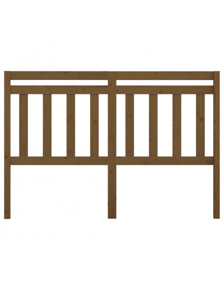 Testiera per Letto Miele 126x4x100 cm in Legno Massello di Pino