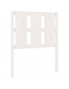 Testiera per Letto Bianca 80,5x4x100 cm Legno Massello di Pino 2