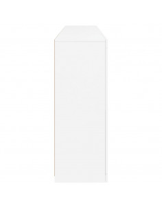 Credenza con Luci LED Bianca 202x37x100 cm 2