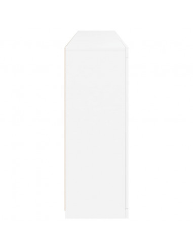 Credenza con Luci LED Bianca 202x37x100 cm