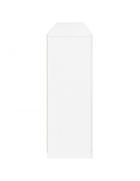 Credenza con Luci LED Bianca 202x37x100 cm