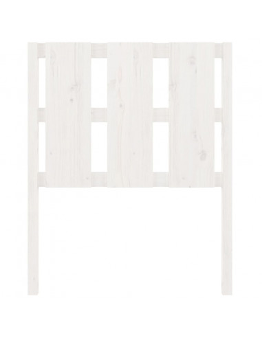 Testiera per Letto Bianca 80,5x4x100 cm Legno Massello di Pino