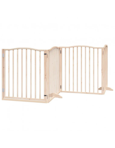 Cancello per Cani Pieghevole 6 Pannelli 480 cm Legno di Pioppo